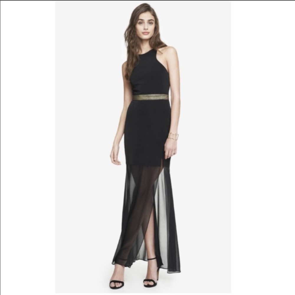 Black/Gold Maxi Dress